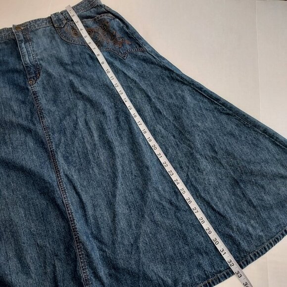 Ralph Lauren Embroidered Midi Skirt Size 18W - Picture 5 of 7